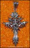 Kreuz mit Totenkopf Sterlingsilber