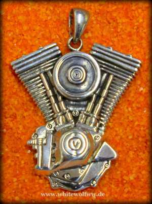 Harley-Motorblock Sterlingsilber