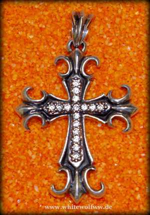 Kreuz mit Swarovskisteine Sterlingsilber