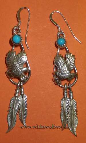Ohrring Sterlingsilber Adler mit Trkis