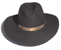 Hut Stanton Dodge Haarfilz schwarz