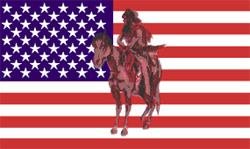Flagge - USA Indian Horse