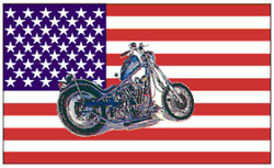 Flagge - USA Motorcycle