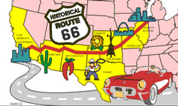 Flagge - Historic Route 66