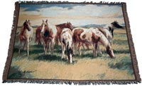 Baumwolldecke Pferde