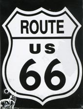 Magnet Route 66 black and white