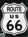 Magnet Route 66 black and white