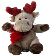 Stofftier Elch mit Schal