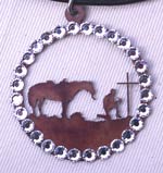 Kette Swarovski Crystal Steine  Cowboy