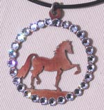Kette Swarovski Crystal Steine  Horse