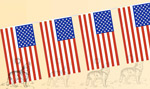 Fahnenkette USA - Motiv