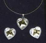 Ketten Set Herz Pferde Motiv