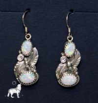 Ohrhnger Sterlingsilber Zuchtopal