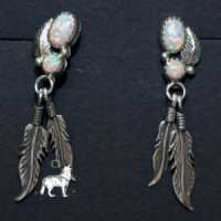 Ohrring Sterlingsilber Zuchtopal