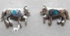 Ohrstecker Sterlingsilber Wolf mit Trkis