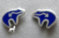 Ohrstecker Sterlingsilber B�r mit Lapis