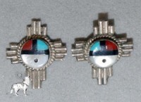 Ohrstecker Sterlingsilber Zuni Sonne