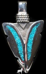 Anhnger Sterlingsilber Pfeilspitze Chipinlay Trkis