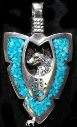 Anhnger Sterlingsilber Pfeilspitze Br Chipinlay Trkis